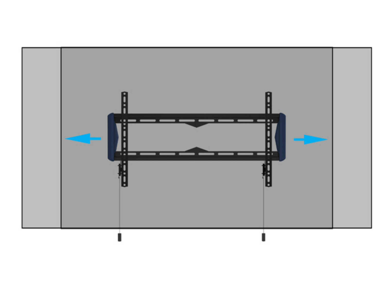 B-Tech BT5442/B Elements Fixed 600 Flat Screen Wall Mount For Up to 80" Screens Wall Mount Bracket B-Tech