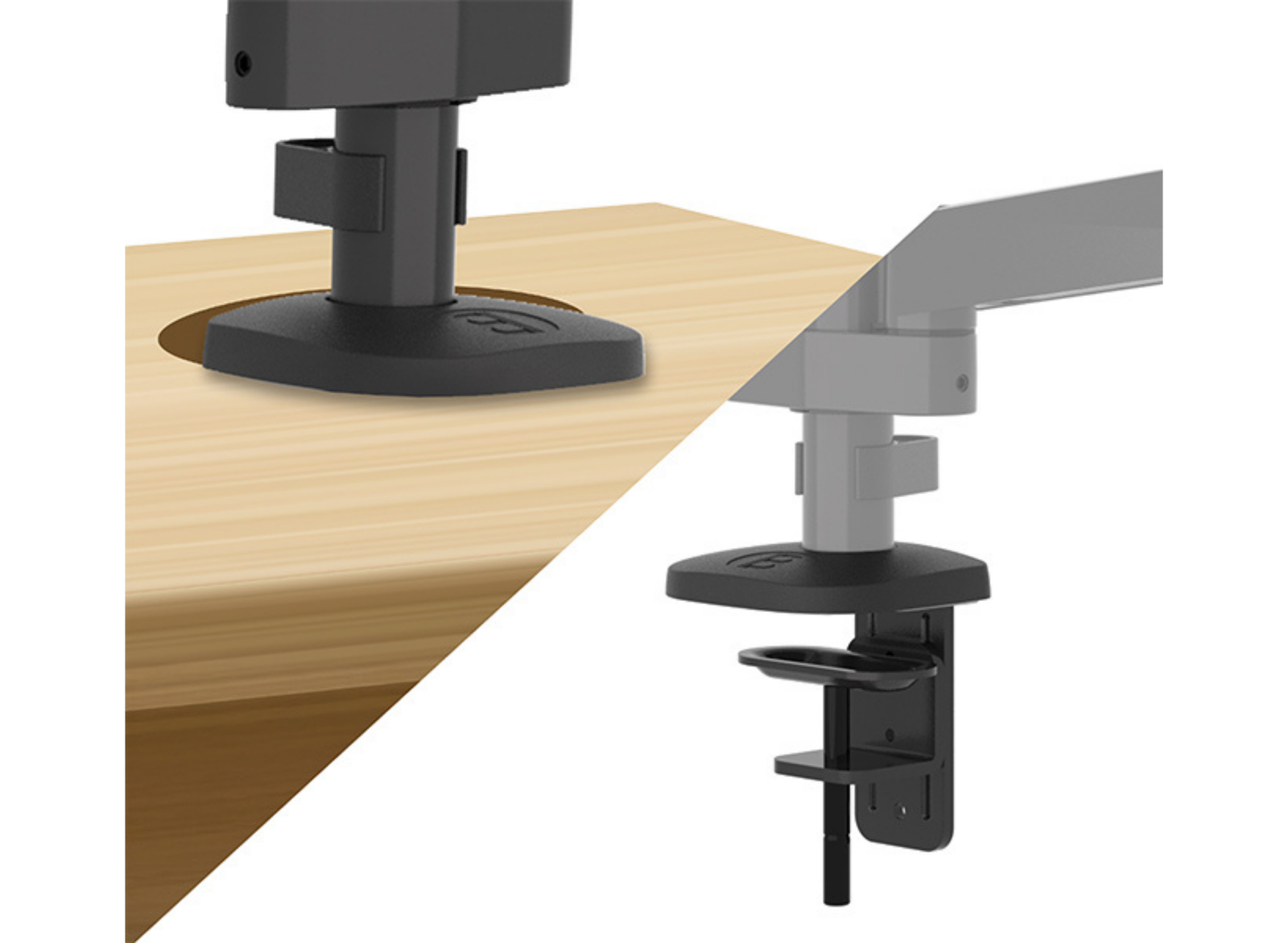 B-Tech BT7353/B Flex Trio Full Motion Triple Screen Desk Mount For Up to 32" Screens Monitor Arm Desk Mount B-Tech