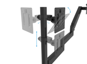 B-Tech BT7353/B Flex Trio Full Motion Triple Screen Desk Mount For Up to 32" Screens Monitor Arm Desk Mount B-Tech