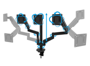 B-Tech BT7353/B Flex Trio Full Motion Triple Screen Desk Mount For Up to 32" Screens Monitor Arm Desk Mount B-Tech