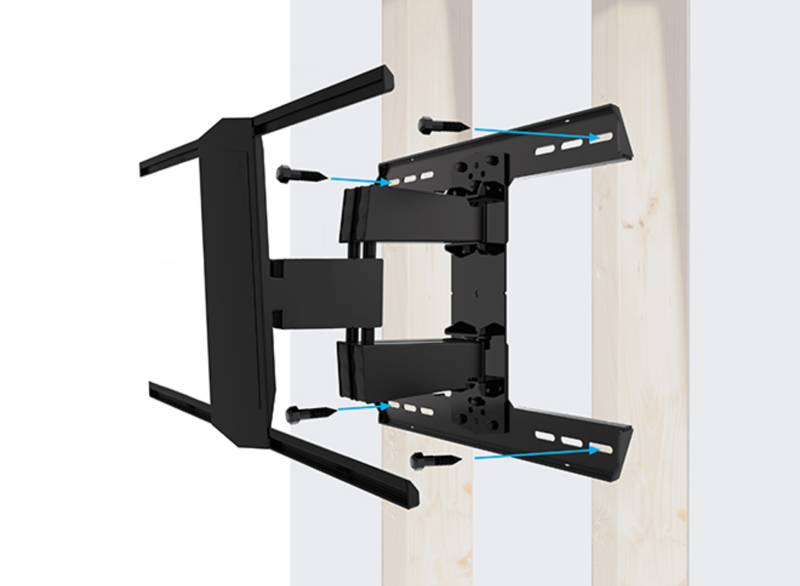 B-Tech BT8227/B Twin Cantilever Arm Flat Screen Wall Mount For Up to 75" Screen Wall Mount Bracket B-Tech