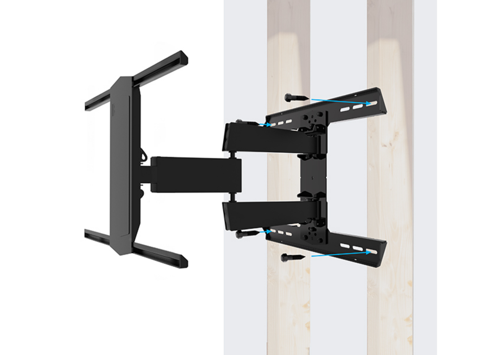 B-Tech BT8229/B Double Arm Flat Screen Wall Mount For Up to 65" Screen Wall Mount Bracket B-Tech