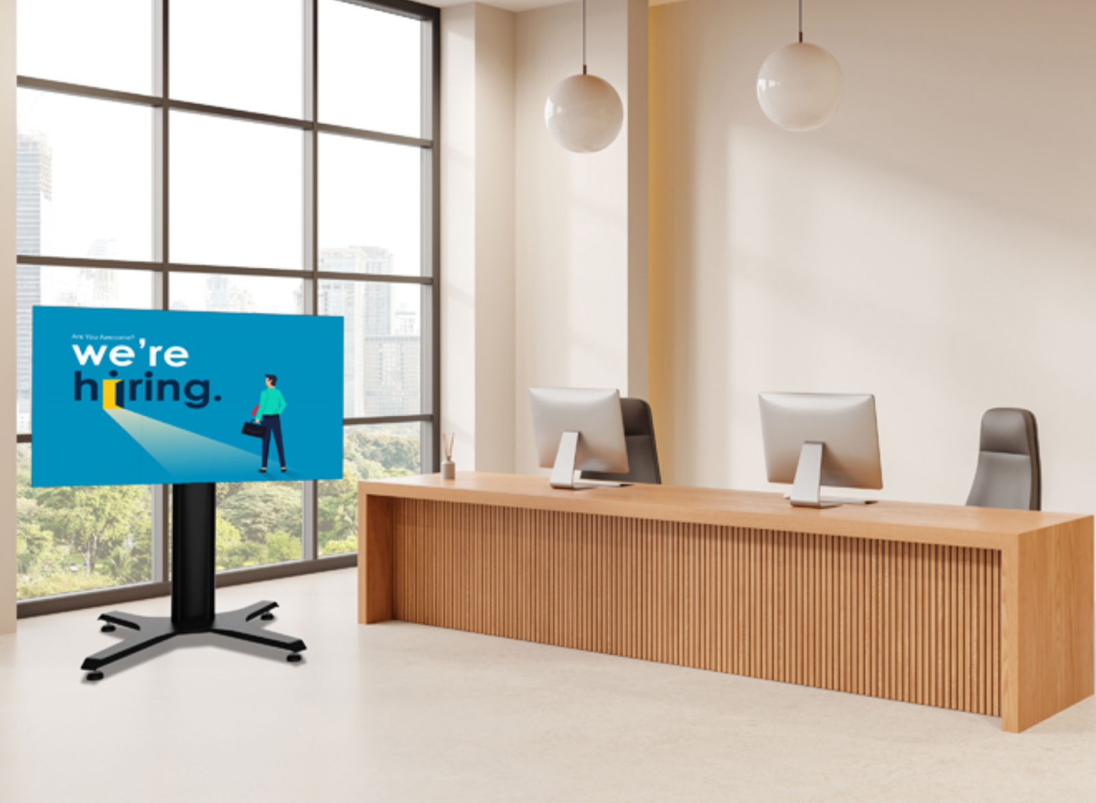 B-Tech BT8705/B Premium Freestanding Single Screen UC Stand - 1.4m Multimedia Carts & Stands B-Tech