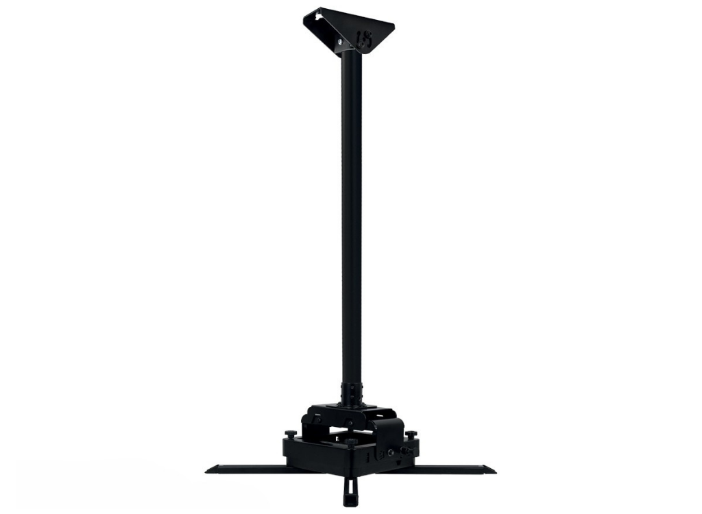 B-Tech BT893-FD025/BB 0.25M Fixed Drop Heavy Duty Projector Ceiling Mount - For Projectors Up To 70kg Projector Mount B-Tech