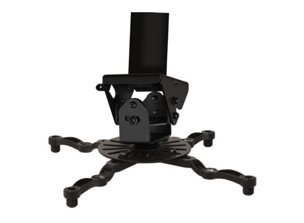 B-Tech BT899-FD050/BB 0.5M Fixed Drop Projector Ceiling Mount With Micro-Adjustment - For Up To 25Kg Projectors Projector Mount B-Tech
