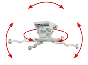 B-Tech BT899/W Projector Ceiling Mount With Micro Adjustment For Up To 25Kg Projectors Projector Mount B-Tech