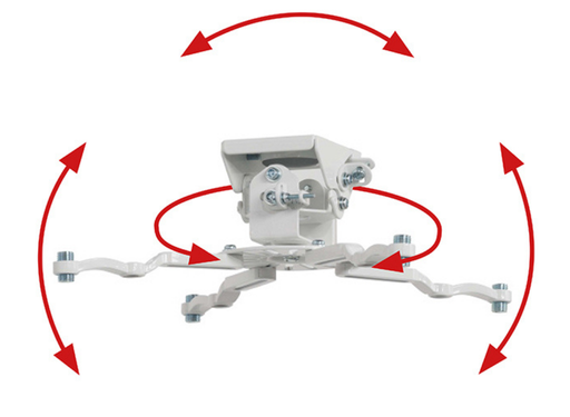 B-Tech BT899/W Projector Ceiling Mount With Micro Adjustment For Up To 25Kg Projectors B-Tech Projector Mount B-Tech