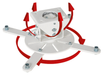 B-Tech BT899XL/W Extra-Large Projector Ceiling Mount With Micro-Adjustment For Up To 25kg Projectors B-Tech Projector Mount B-Tech