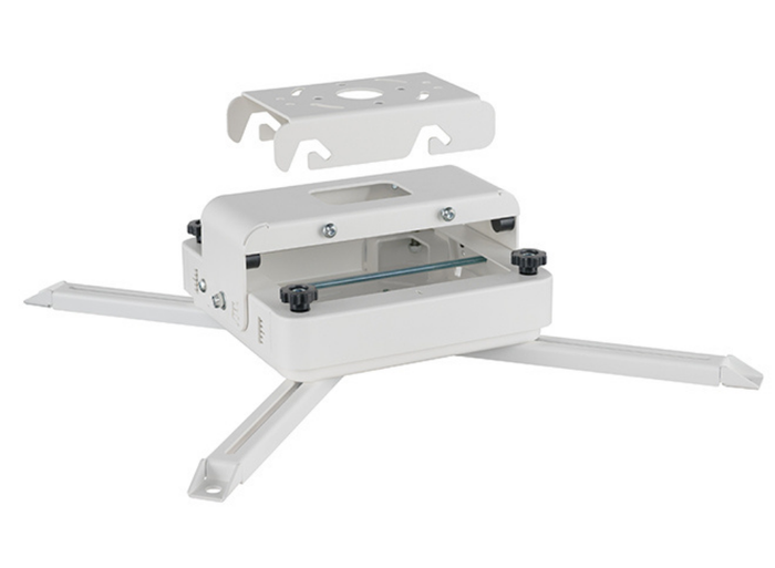 B-Tech BT893/W Heavy Duty Projector Ceiling Mount With Micro-Adjustment For Up To 70kg Projectors Projector Mount B-Tech