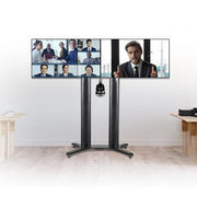 B-Tech BT8712 Premium Free Standing Twin Screen VC STAND - 2M Floor Stand B-Tech
