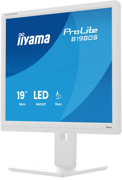 iiyama ProLite B1980S-W1 19" 75Hz LED-Backlit Monitor iiyama Desktop Monitors iiyama