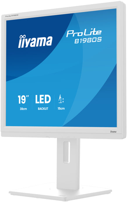 iiyama ProLite B1980S-W1 19" 75Hz LED-Backlit Monitor iiyama Desktop Monitors iiyama