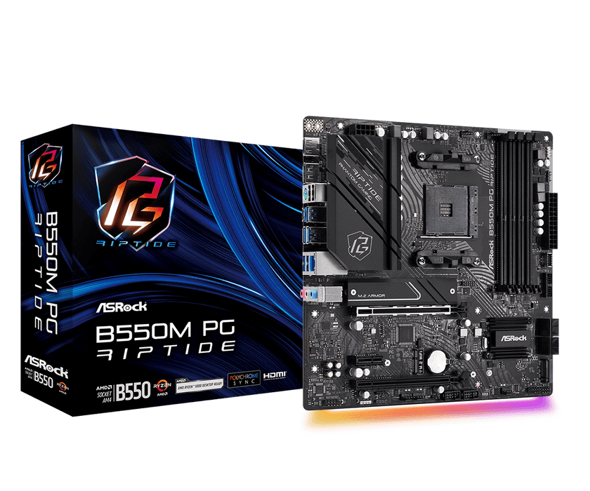 ASRock B550M PG Riptide AMD Socket AM4 Motherboard - B550M PG RIPTIDE