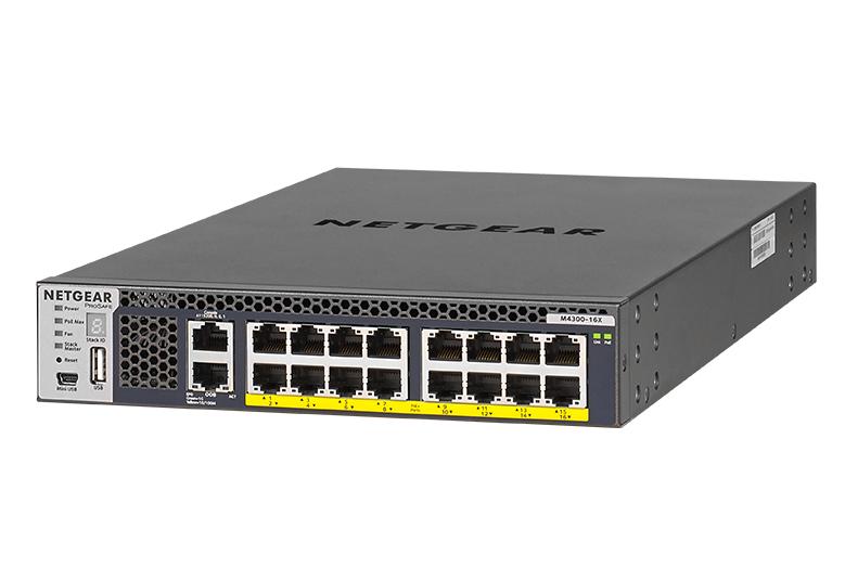 Netgear AV M4300-16X 16x Multi-Gig, PoE+ (299W) Managed Switch Network Switch Netgear
