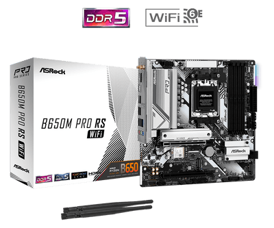 Asrock AMD B650 Socket AM5 mATX Motherboard - B650M PRO RS WIFI ASRock Motherboard Asrock