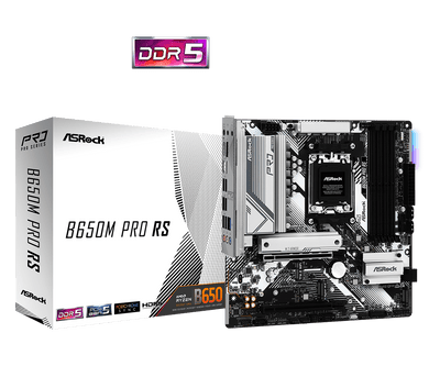 ASRock AMD Micro-ATX AM5 DDR5 Motherboard - B650M PRO RS ASRock Motherboard Asrock