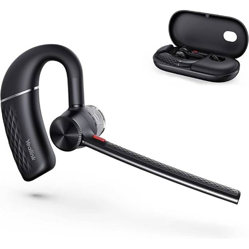 Yealink BH71-TEAMS-BLACK Single Over The Ear Portable Bluetooth Wireless Headset Headset Yealink