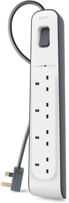 Belkin 4-outlet Surge Protection Strip with 2M Power Cord | BSV400AF2M