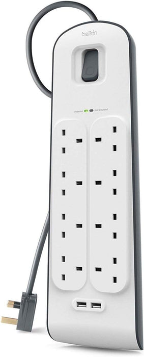 Belkin 2.4 Amp USB Charging 8-outlet Surge Protection Strip | BSV804AF2M