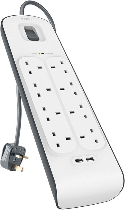 Belkin 2.4 Amp USB Charging 8-outlet Surge Protection Strip | BSV804AF2M