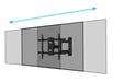 B-Tech BT5226/B Double Arm Flat Screen Wall Mount with Tilt & Swivel For Up to 65" Screens Wall Mount Bracket B-Tech