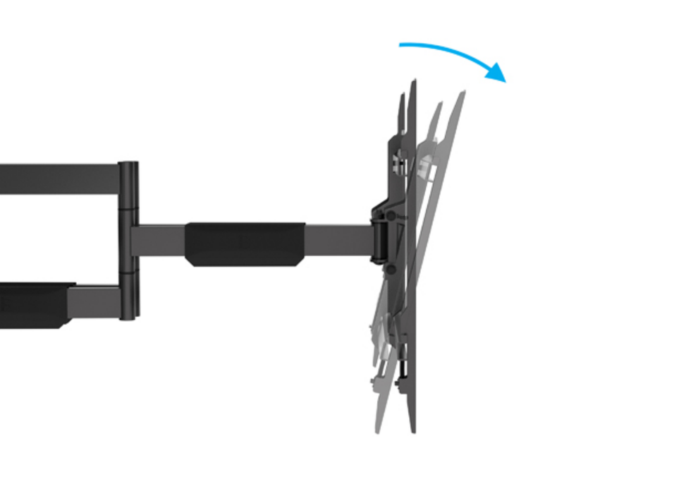 B-Tech BT5227/B Twin Cantilever Arm Flat Screen Wall Mount with Tilt & Swivel Up To 75" Screens Wall Mount Bracket B-Tech