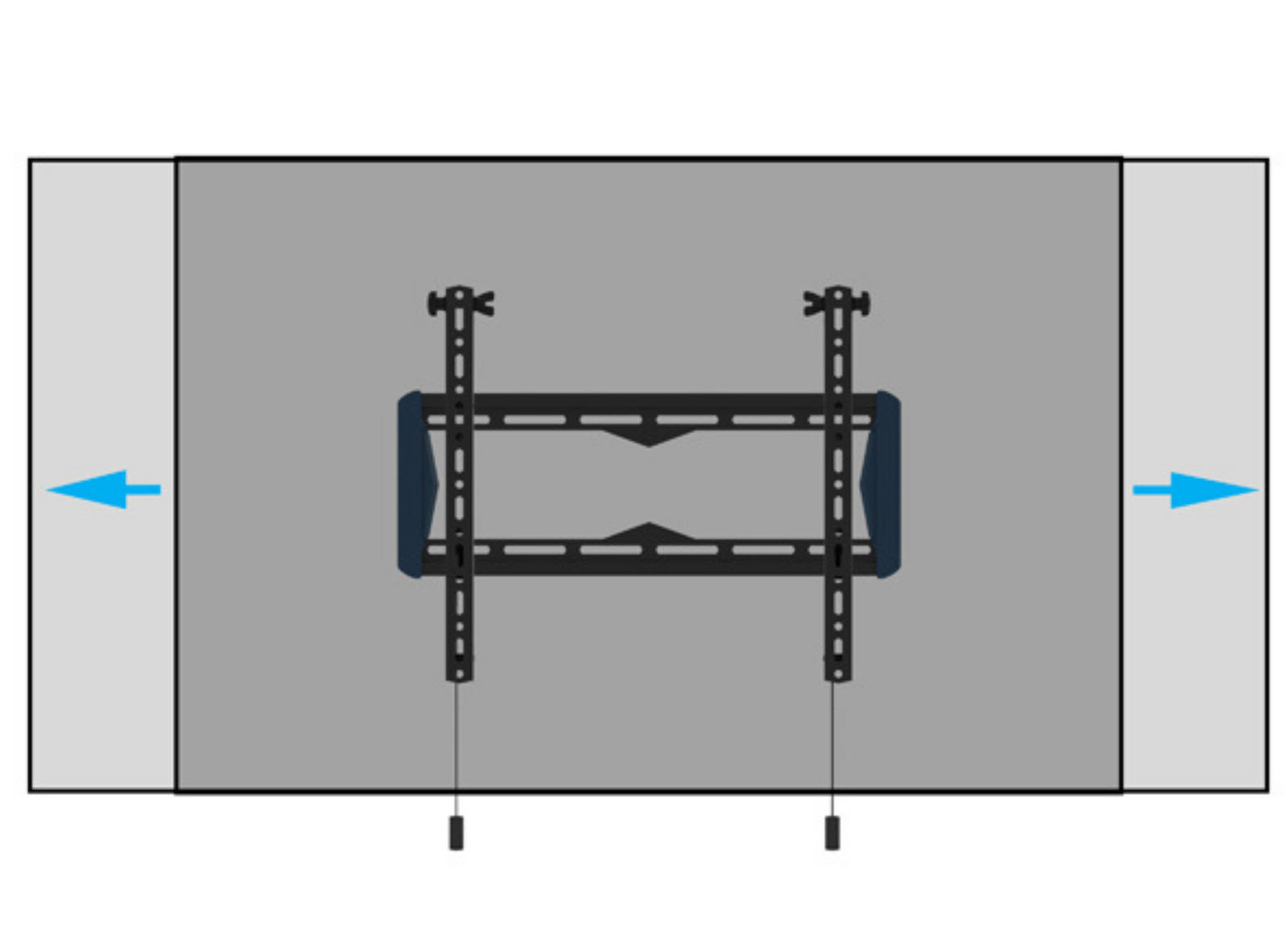 B-Tech BT5431/B Elements Tilt 400 Flat Screen Wall Mount With Tilt For Up to 65" Screens Wall Mount Bracket B-Tech