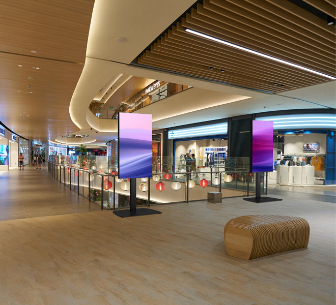 Moove Freestanding Digital Signage Mount with Screen Enclosure for 43" - 65" Display Stands Digital Signage Mount ScreenMoove