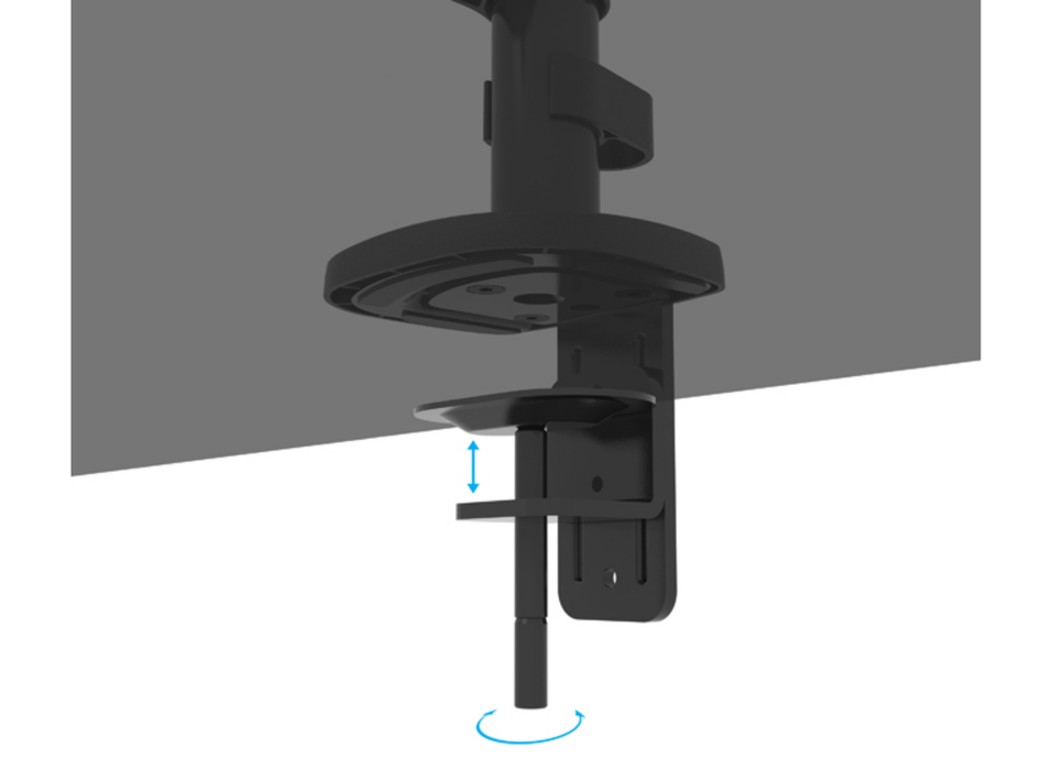 B-Tech BT7352/B Flex Duo Full Motion Twin Screen Desk Mount For Up to 32" Screens