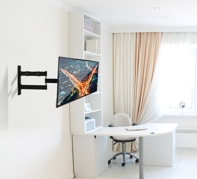 B-Tech Up To 28" Double Arm Flat Screen Tilt & Swivel Wall Mount | BT7513/PB Wall Mount Bracket B-Tech
