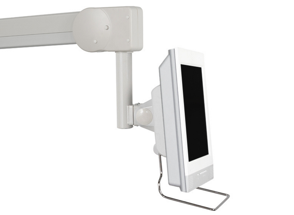 B-Tech BT7594/W Full Motion Articulating Arm Medical Ceiling Mount For Up to 28” Screens Monitor Arm Desk Mount B-Tech