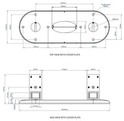 Moove SMBRDP3M3260 Floor to Ceiling Screen 3M Bracket Landscape/Portrait - Up to 32"-65" Screen Ceiling Mount Bracket Moove AVMounts