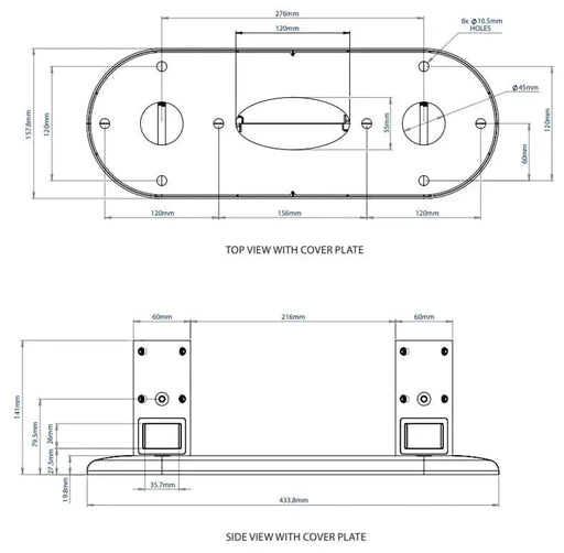 Moove BTDP3M3260 Floor to Ceiling Screen Bracket Landscape/Portrait - Up to 32"-65" Screen