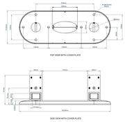 B-Tech 65" - 98" 3m Floor to Ceiling Screen Bracket | BT3MFCB65-98 Ceiling Mount Bracket B-Tech