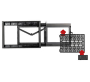 B-Tech 46" - 75" Flat Screen Wall Mount With Slide-Out AV Storage Tray | BT7883/B Wall Mount Bracket B-Tech