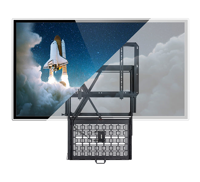 B-Tech BT7885 Flat Screen Wall Mount with Pull-Down AV Storage Tray Wall Mount Bracket B-Tech