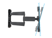 B-Tech BT8226/B Double Arm Flat Screen Wall Mount with Tilt & Swivel For Up to 65" Screens Wall Mount Bracket B-Tech
