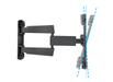 B-Tech BT8226/B Double Arm Flat Screen Wall Mount with Tilt & Swivel For Up to 65" Screens Wall Mount Bracket B-Tech