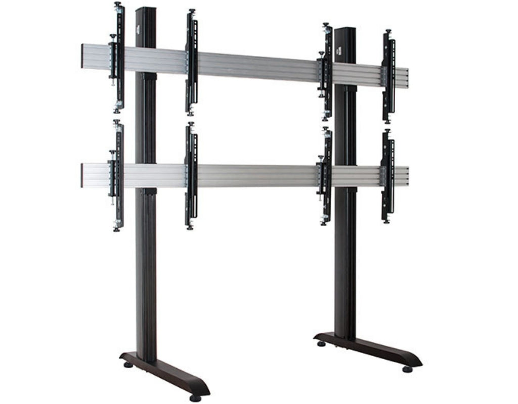 B-Tech 46" - 60" Universal Video Wall Stand For 2x2 Video Walls | BT8370-2X2/BB Video Wall Mount B-Tech