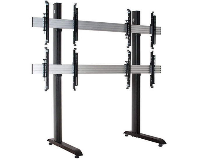 B-Tech 46" - 60" Universal Video Wall Stand For 2x2 Video Walls | BT8370-2X2/BB Video Wall Mount B-Tech
