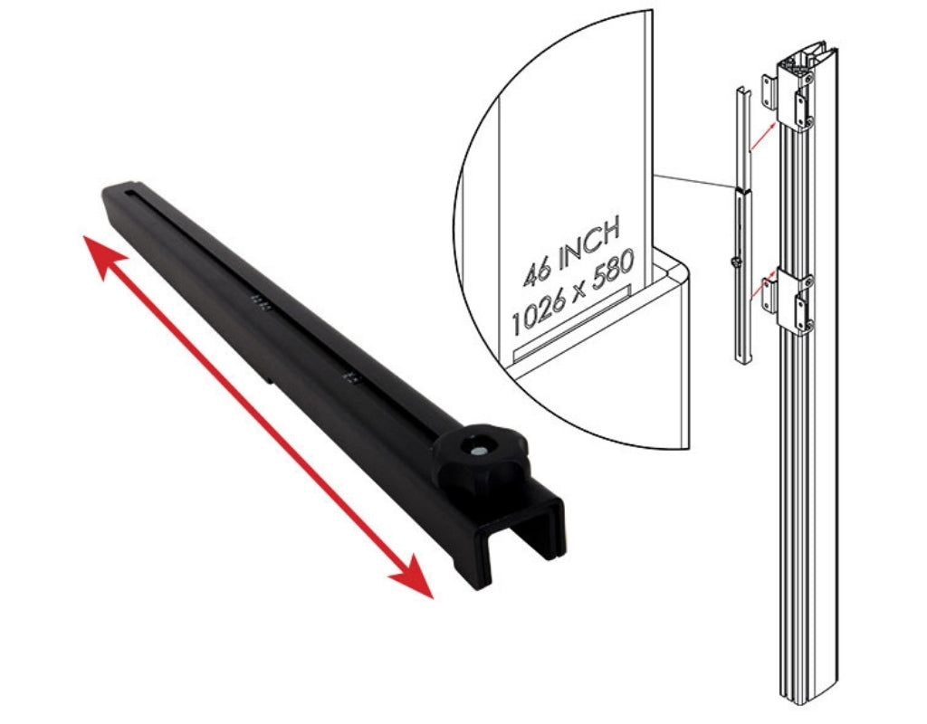 B-Tech 46" - 60" Universal Video Wall Stand For 2x2 Video Walls | BT8370-2X2/BB Video Wall Mount B-Tech