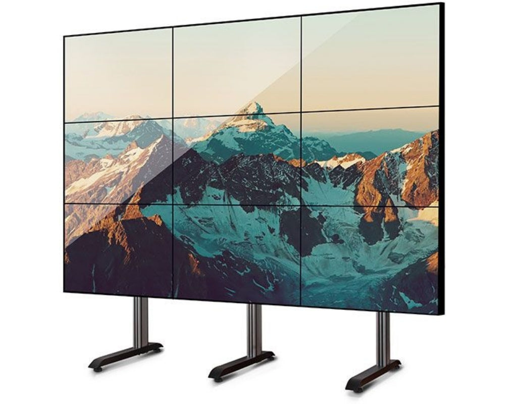 B-Tech 46" - 55" Universal Video Wall Stand For 3x3 Video Walls | BT8370-3X3/BS Video Wall Mount B-Tech