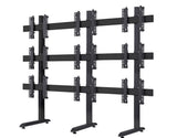B-Tech 46" - 55" Universal Video Wall Stand For 3x3 Video Walls | BT8370-3X3/BB