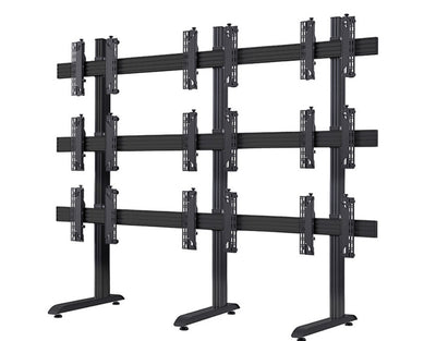 B-Tech 46" - 55" Universal Video Wall Stand For 3x3 Video Walls | BT8370-3X3/BB TV Mount & Brackets B-Tech
