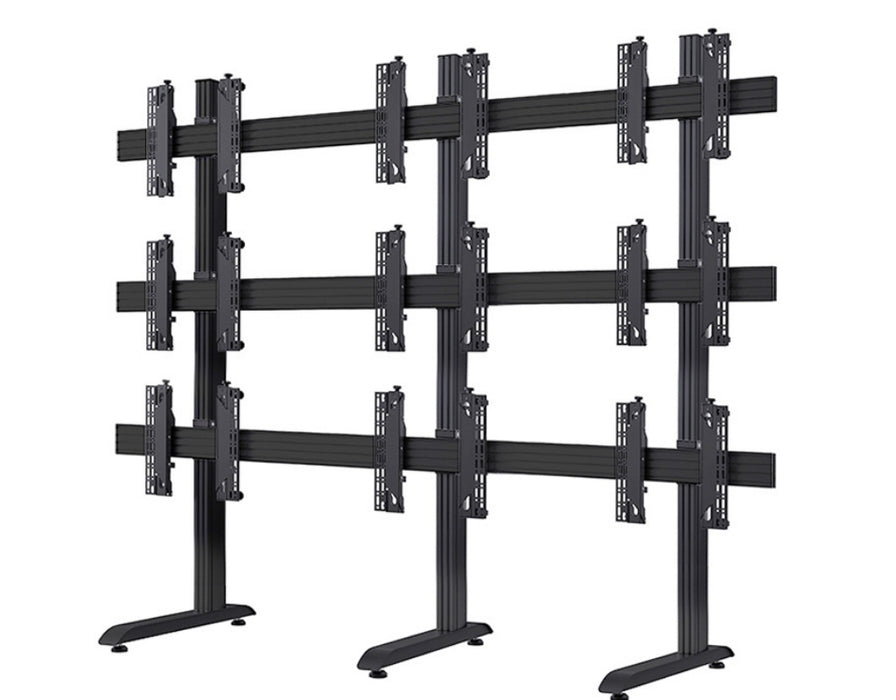 B-Tech BT8370-3X3/BB Universal Video Wall Stand For 3x3 Video Walls