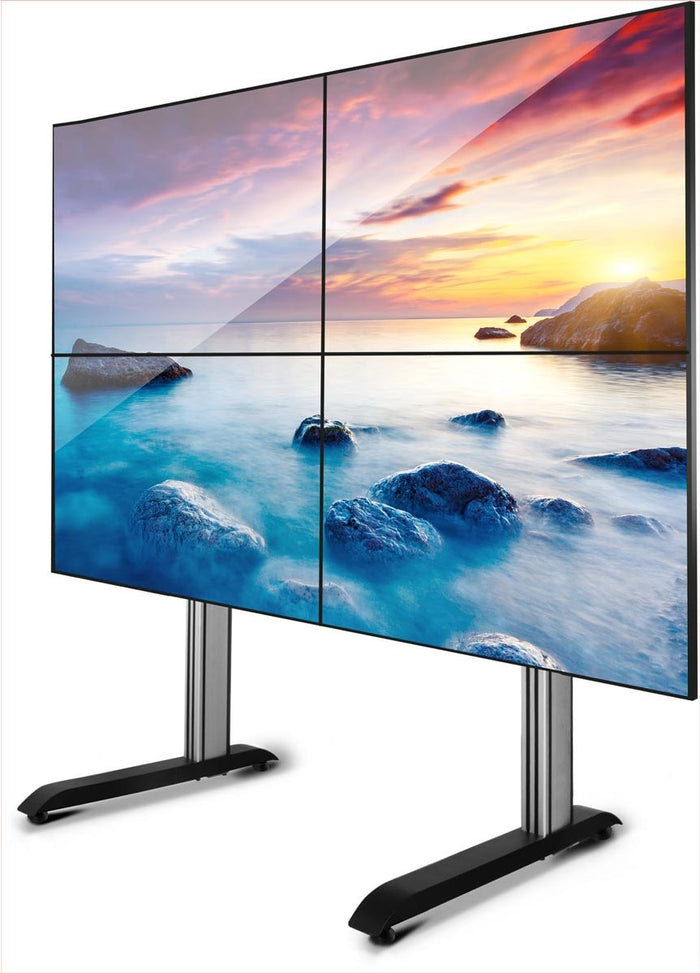 B-Tech 46" - 60" Universal Video Wall Stand For 2x2 Video Walls | BT8370-2X2/BS Video Wall Mount B-Tech