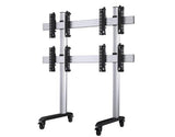 B-Tech 46" - 60" Universal Mobile Video Wall Stand For 2x2 Video Walls | BT8371-2X2/BB