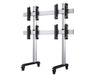 B-Tech 46" - 60" Universal Mobile Video Wall Stand For 2x2 Video Walls | BT8371-2X2/BB