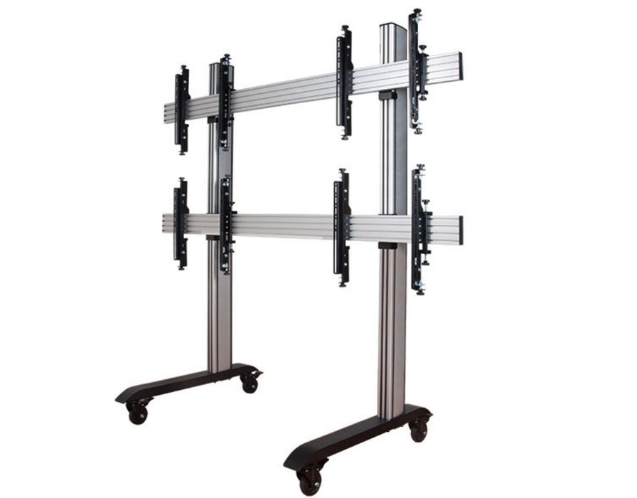 B-Tech BT8371-2X2/BS Universal Mobile Video Wall Stand For 2x2 Video Walls