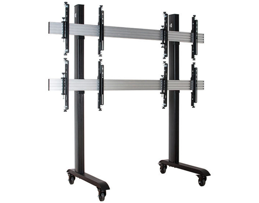 B-Tech BT8371-2X2/BS Universal Mobile Video Wall Stand For 2x2 Video Walls